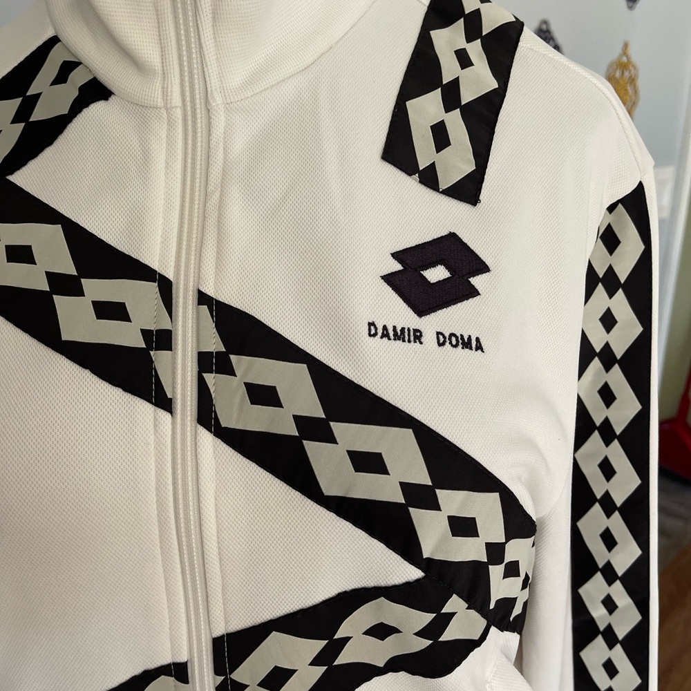 Damir Doma x Lotto White and Black Patterned Jacket Mens size small - Picture 2 of 10